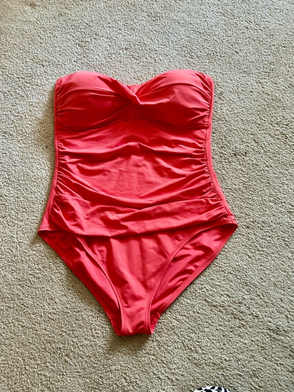Anne Cole Red Strapless One-Piece Swimsuit